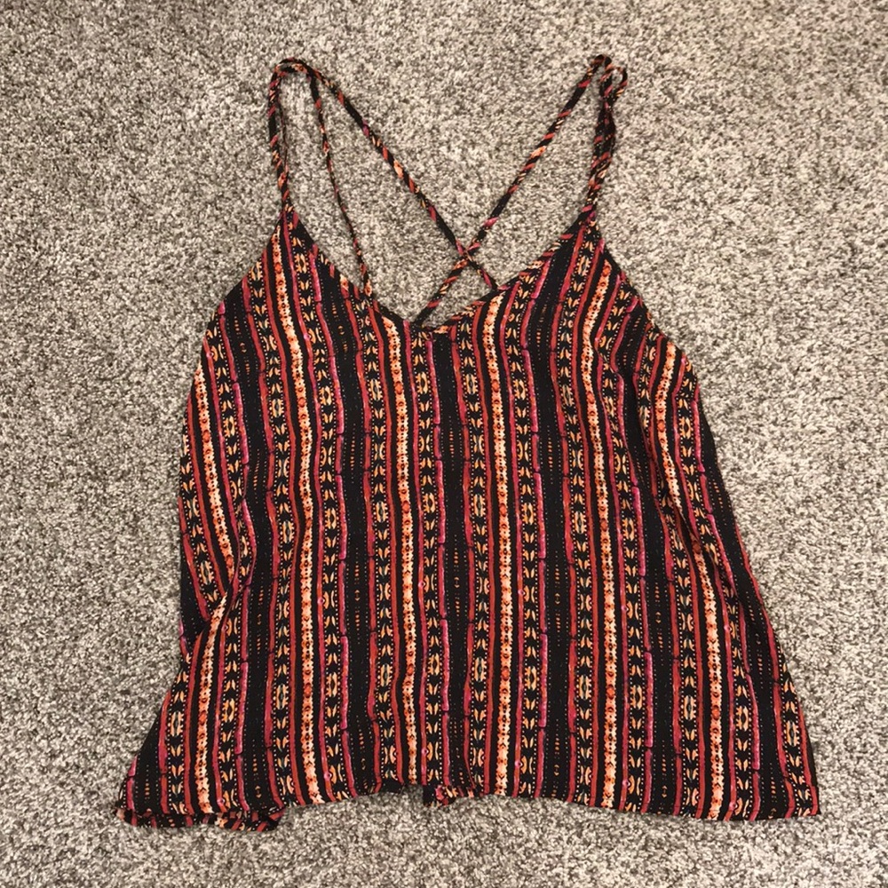 Bohemian style cross back tank